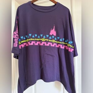 Disney Purple Tee with Pink Castle and Blue Accent Trim